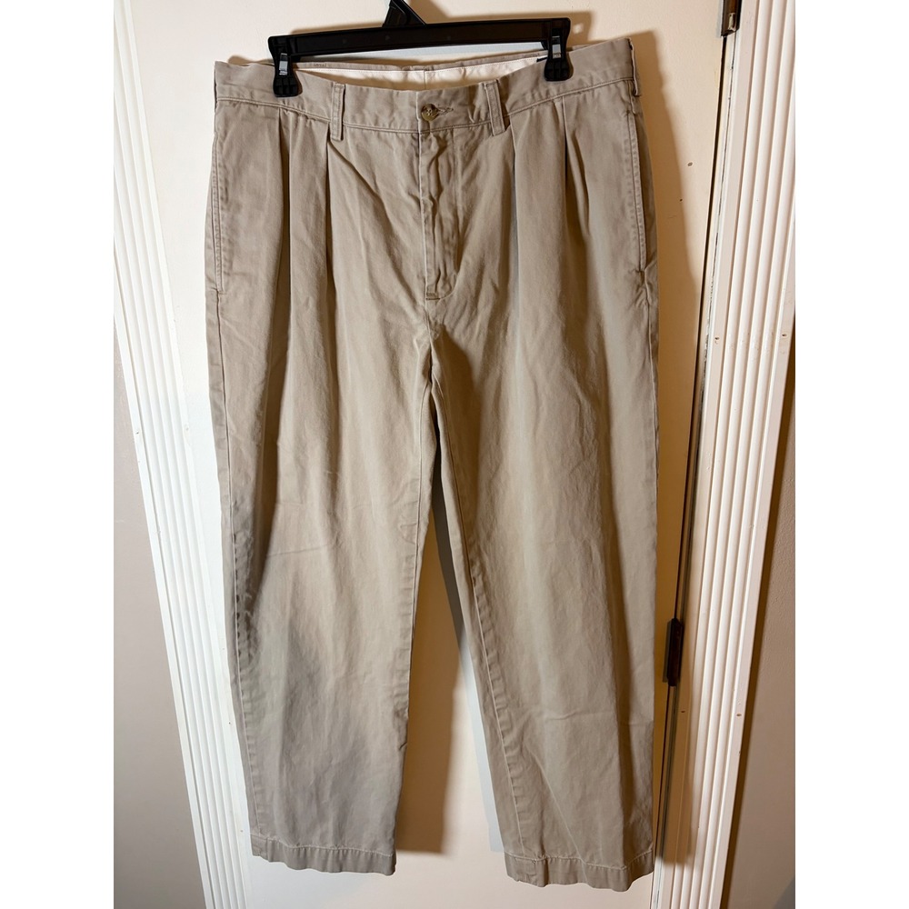 Polo Ralph Lauren Andrew Pant Mens Tan Khaki Double Pleated Chino Trousers